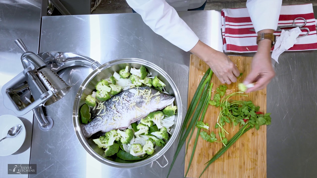 Steamed Barramundi cooked in Saladmaster 9Qt Braiser