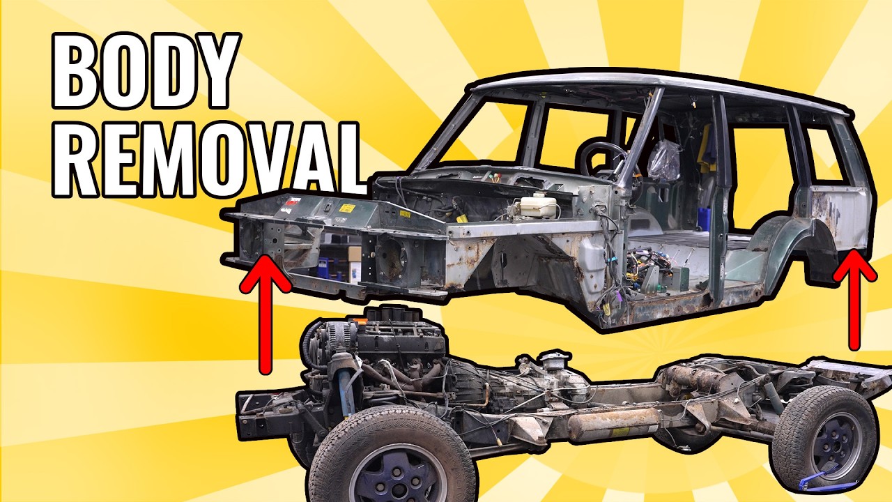 Body Removal on Range Rover Classic  - Project Sunny Ep.9