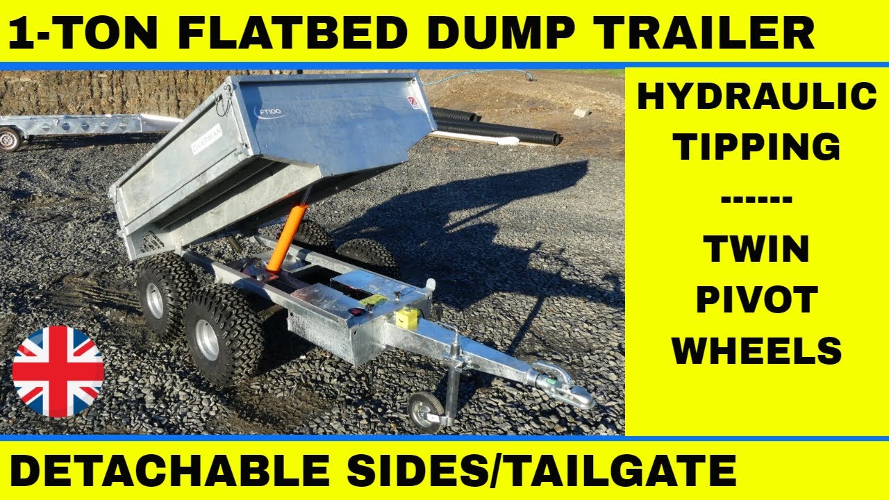 Dump Trailer - Flatbed Dump Trailer - FT100 Hydraulic Tipping Trailer