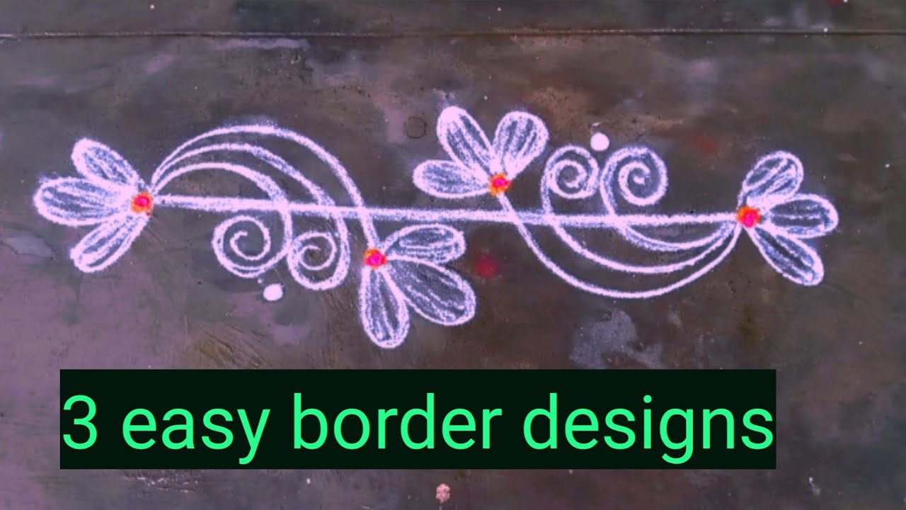 3 easy Side border designs