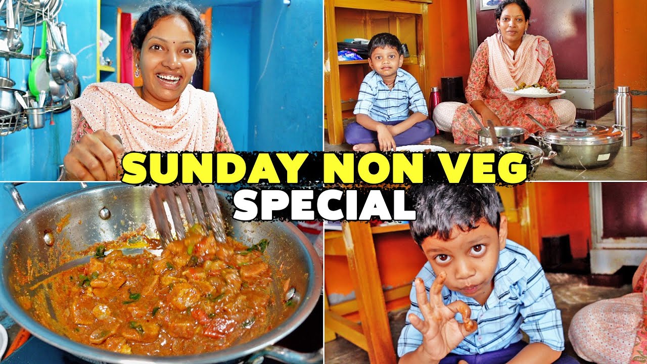 Sunday Special மட்டன் குழம்பு மட்டன் Chukka 🤣| Vinoth Seetha