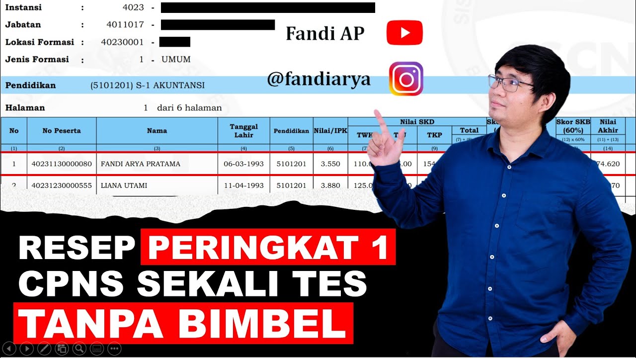 REAL! Tips Lolos CPNS Tanpa Bimbel Peringkat 1 | CPNS 2021