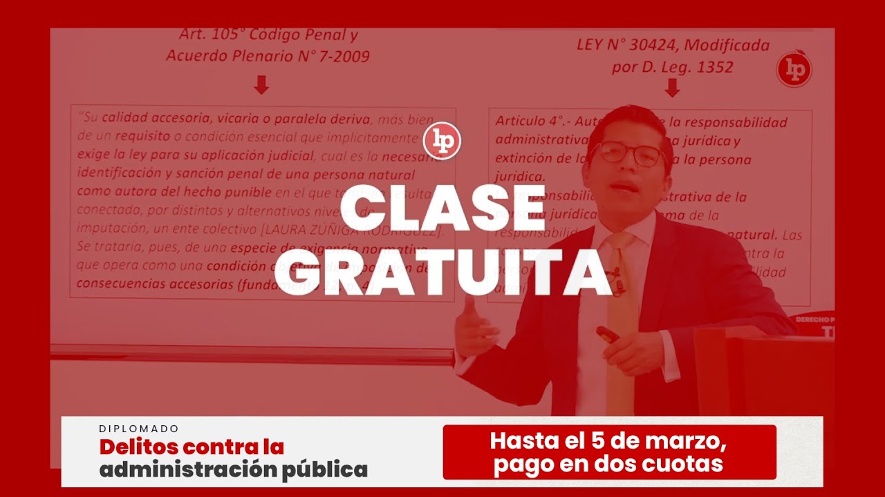 Clase gratuita sobre teoría del delito para personas jurídicas.