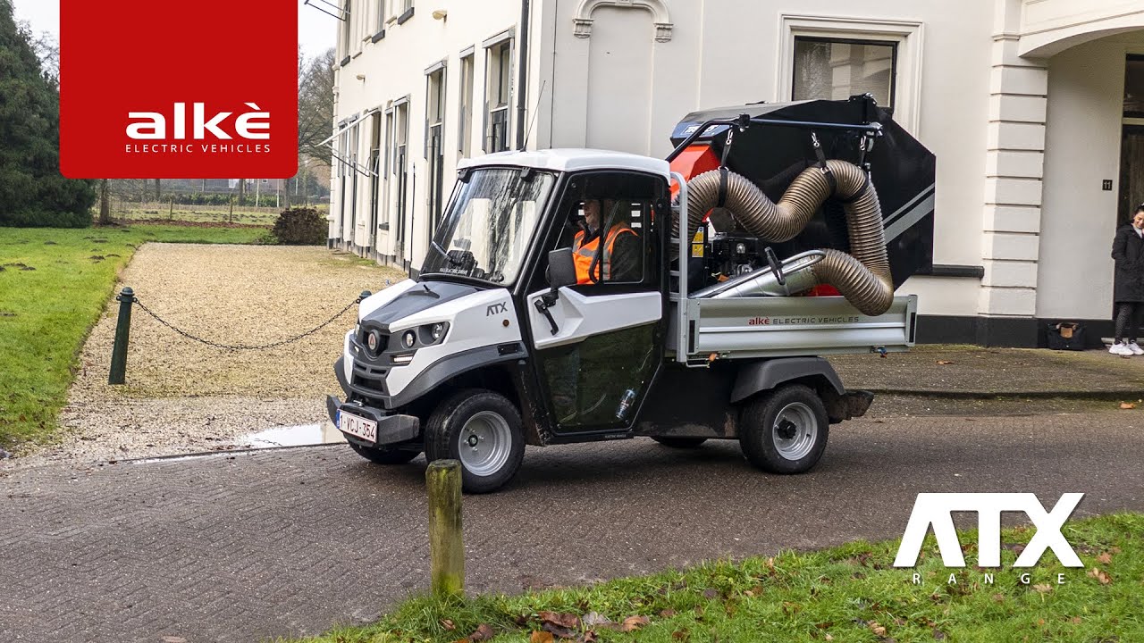 See this Alk&egrave; Custom Electric Vehicle! vacuum sweeper | Leaf collector