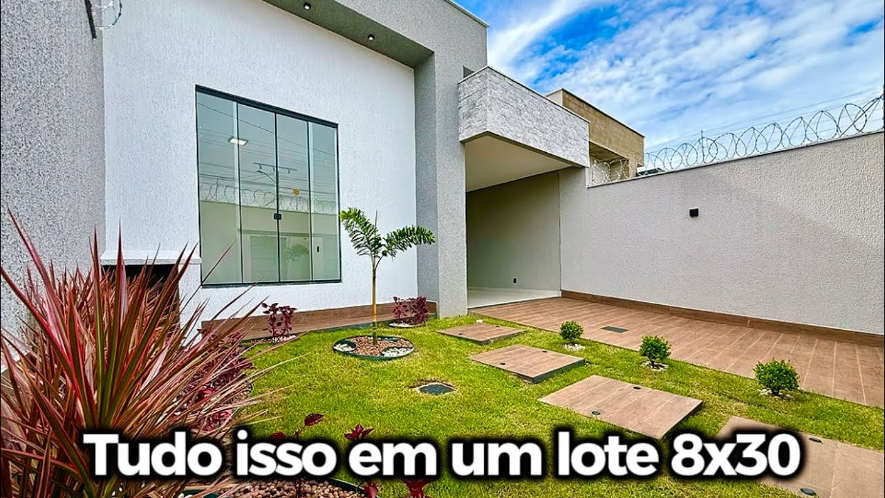 EXCELENTE PROJETO EM LOTE 8x30! 3Q COM MUITO ESPAÇO E QUINTAL! APARECIDA DE GOIÂNIA | R$ 499 MIL