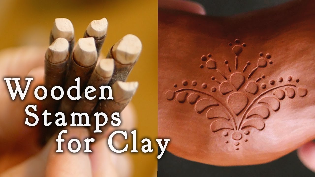 How to make easy wooden stamps for clay - Relaxing springtime at the cabin!