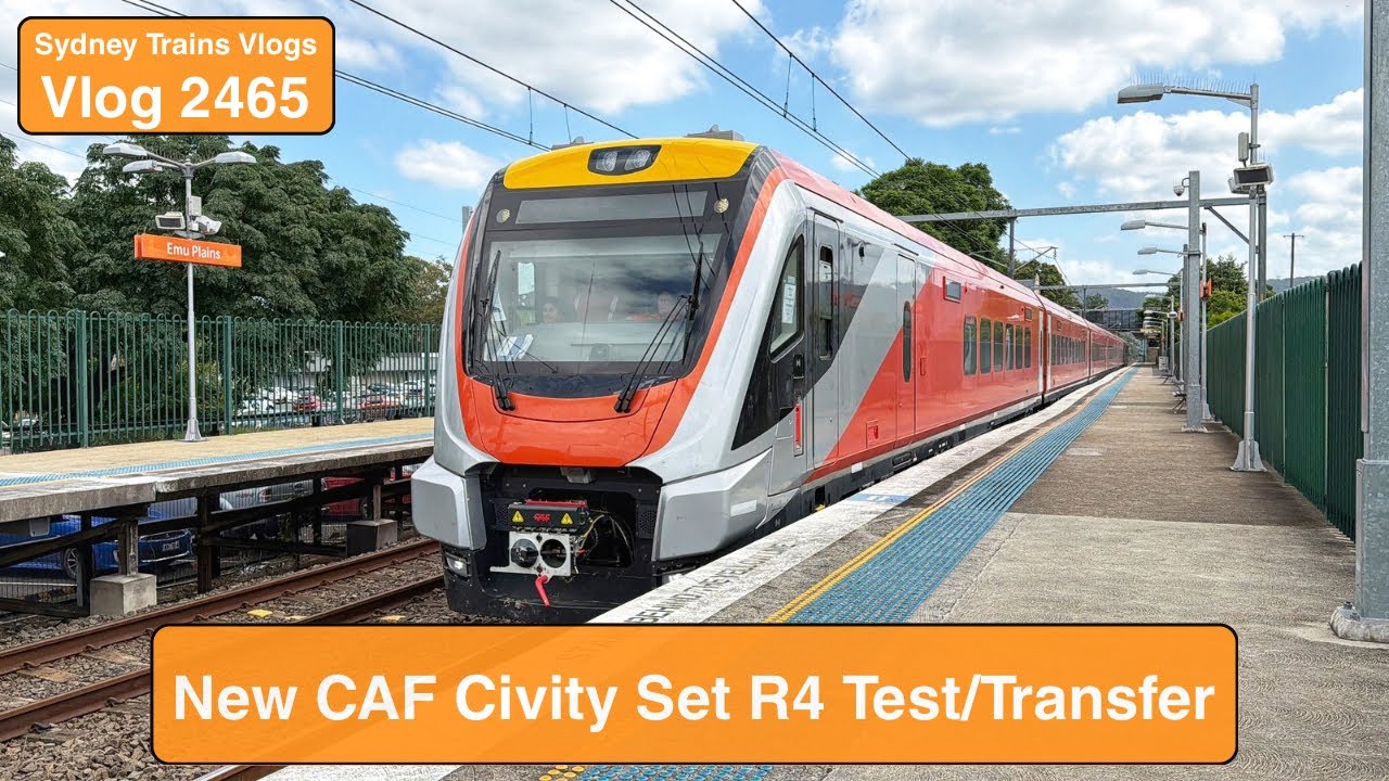 Видеоблог Sydney Trains 2465: Новый тестовый/пересадочный состав CAF Civity Set R4 и другие поезда.
