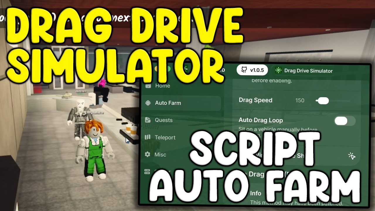 [🌙RAMADAN] Drag Drive Simulator OP Script Auto Farm Barista, Auto Work, Infinite Money - Roblox 2026
