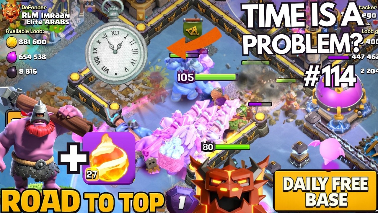 ONLY TIME CAN STOP the FIREBALL THROWERS | FREE TH18 BASE LINK | Daily Ranked Attacks #114