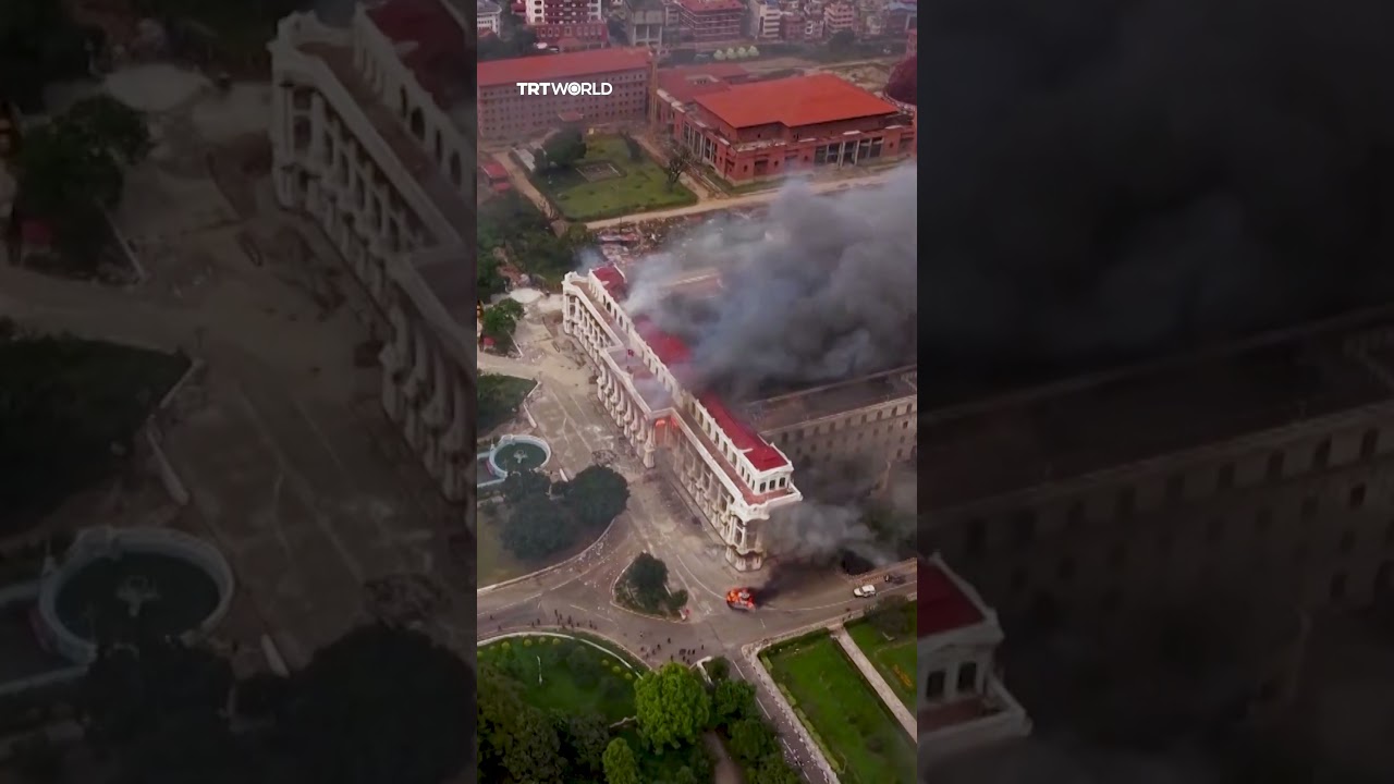 Drone footage captures destruction in Kathmandu