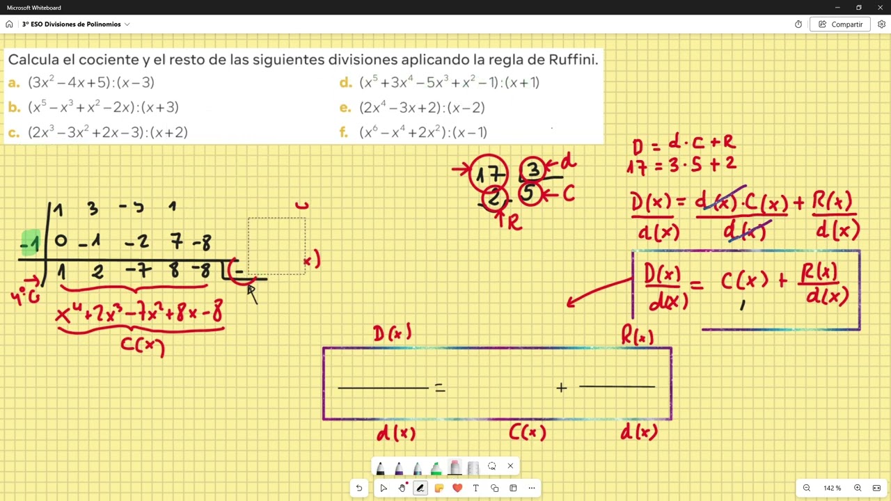 Vídeo 14 Regla de Ruffini IV