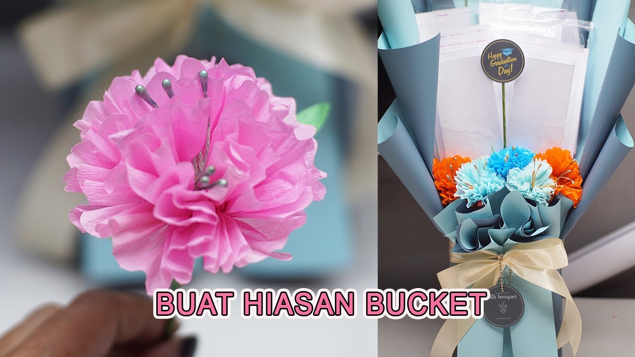 MEMBUAT BUNGA DARI KERTAS KREP