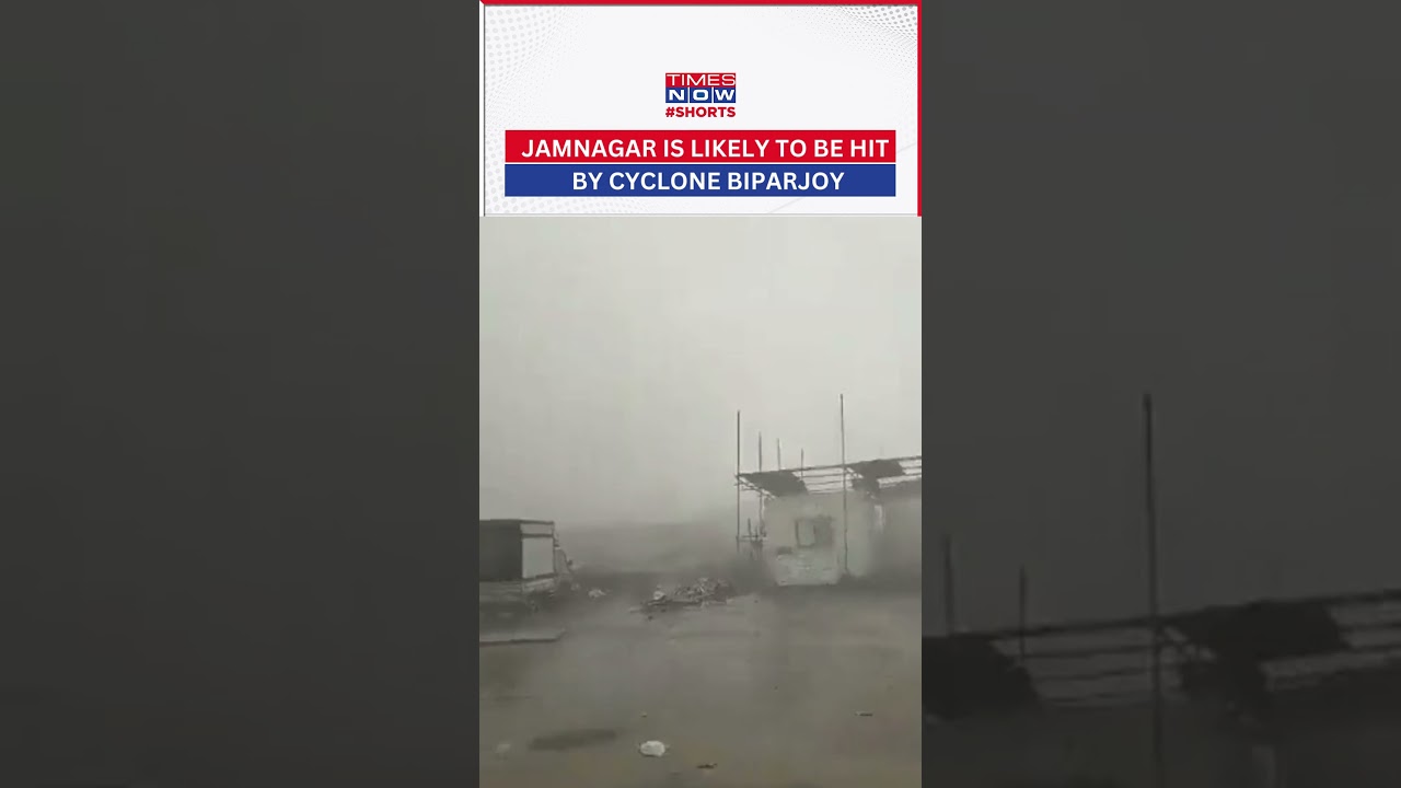 Watch! Terrifying Scenes As Cyclone Biparjoy Causes Devastation In Jamnagar, Gujarat #shorts
