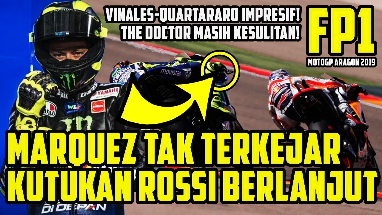 HASIL FP1 MOTOGP ARAGON 2019!! KUTUKAN ROSSI BERLANJUT! MARQUEZ TAK TERKEJAR VINALES-QUARTARARO-DOVI