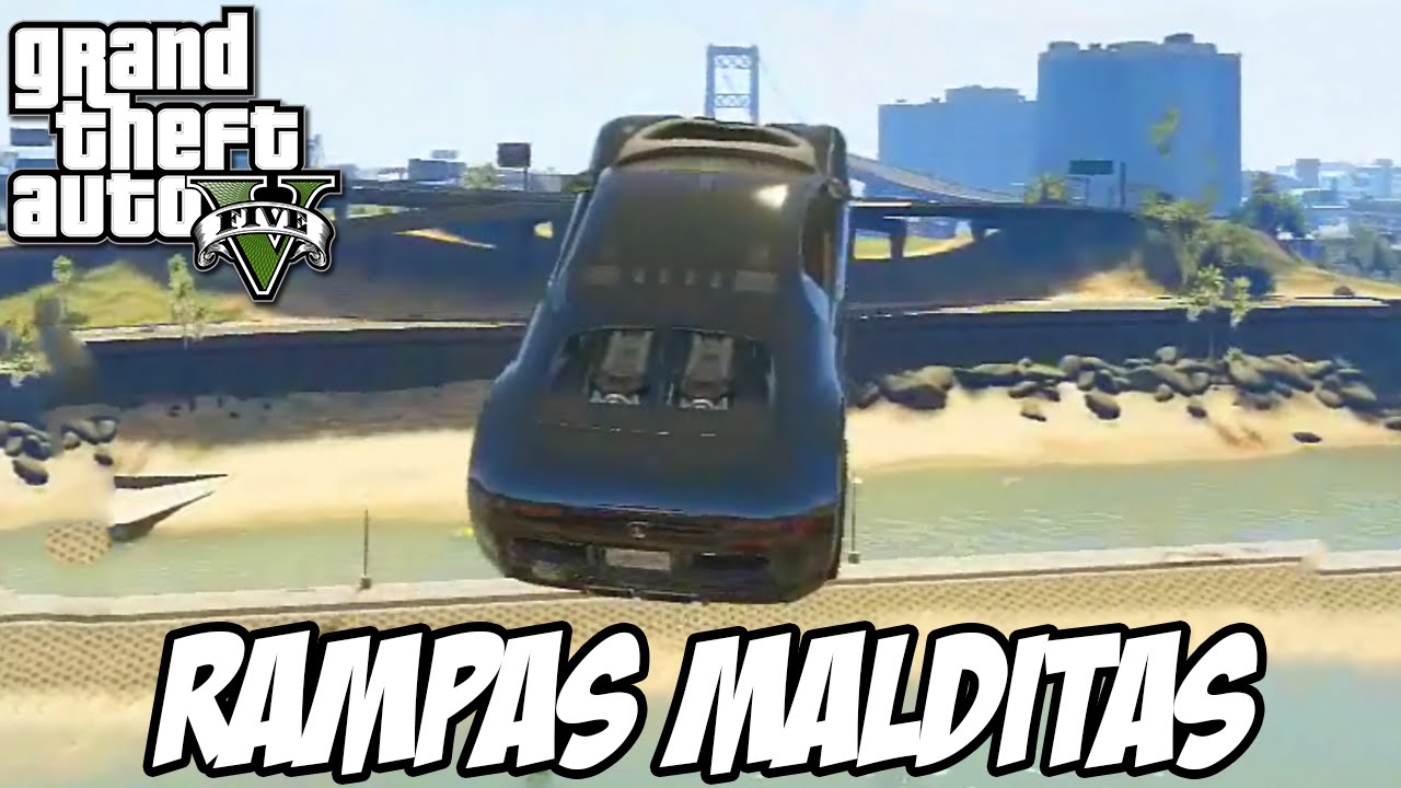 GTA V - SALTO GIGANTE PELO CANAL E RAMPAS MALDITAS