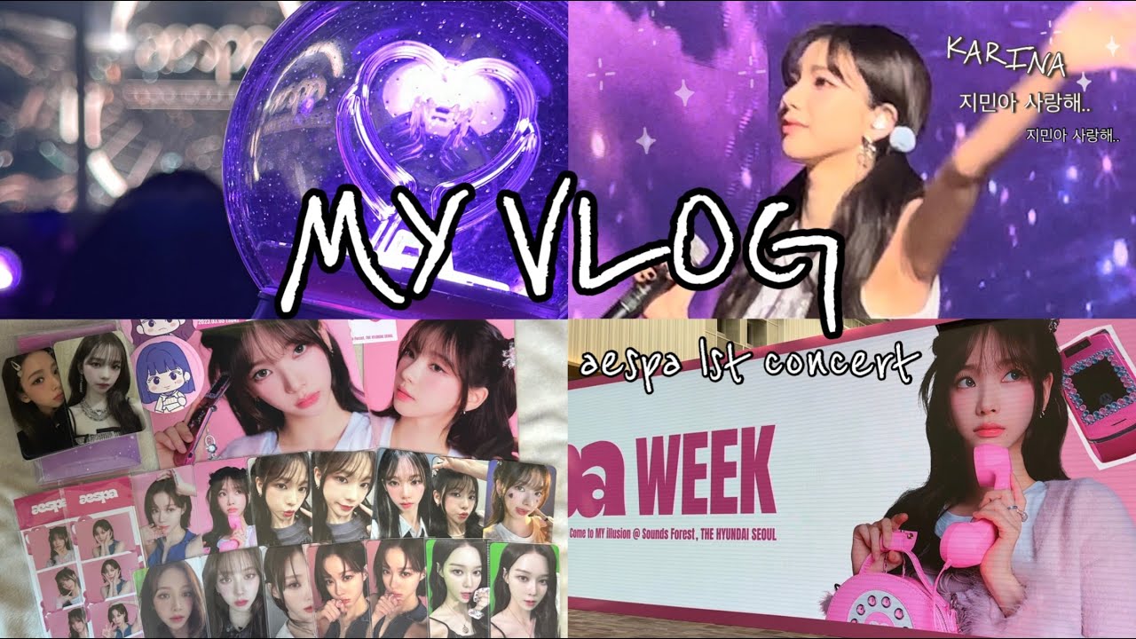 [ 마이로그 #6 ] 에스파 첫 단독 콘서트 갔다가 다시 한 번 평칼프 다짐 | 에스파 HYPER LINE • 에스파 팝업스토어 • 트레카깡 • 팝업엠디깡 • 올콘 • aespa