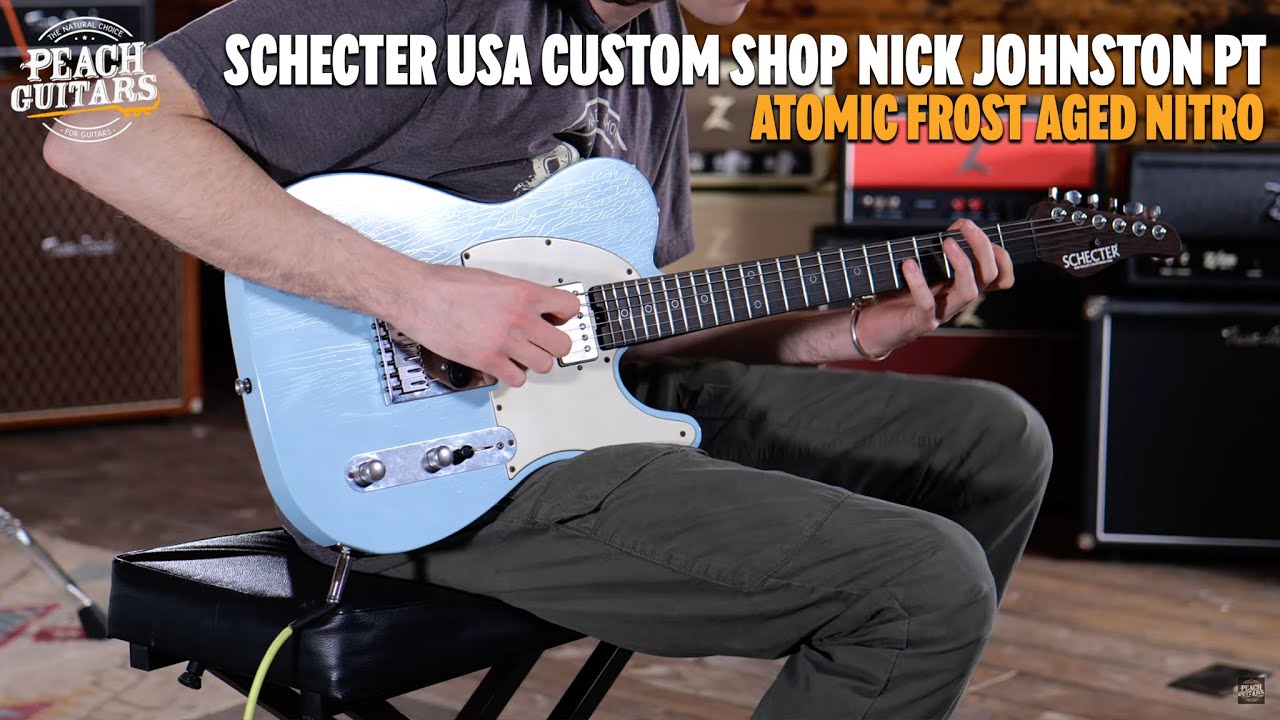 No Talking...Just Tones | Schecter USA Custom Shop Nick Johnston PT Atomic Frost Aged Nitro