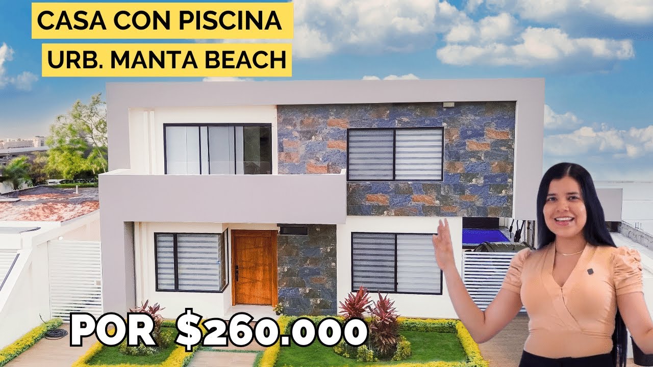 Casa de venta en Manta Beach Urbanizaci&oacute;n. Por s&oacute;lo $260.000. Manta, Ecuador.