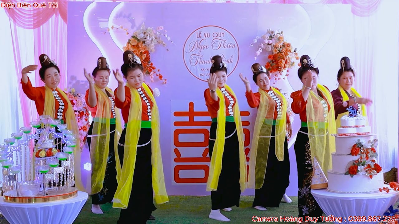 Múa khăn mừng lễ vu quy Ngọc Thiên & Thanh Bình bản thái xã nà tấu Điện Biên