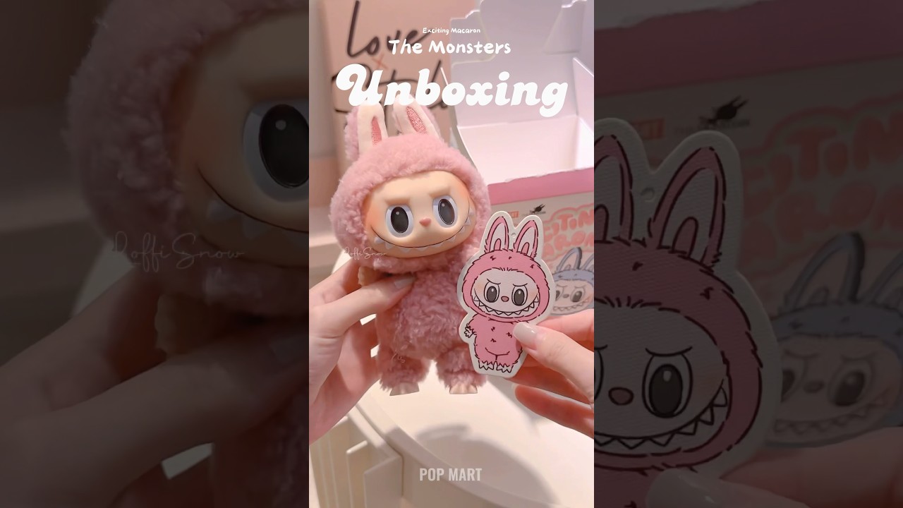 unboxing POP MART The Monsters - Exciting Macaron ( Lychee Berry ) Labubu blind box 💖 | loffi snow