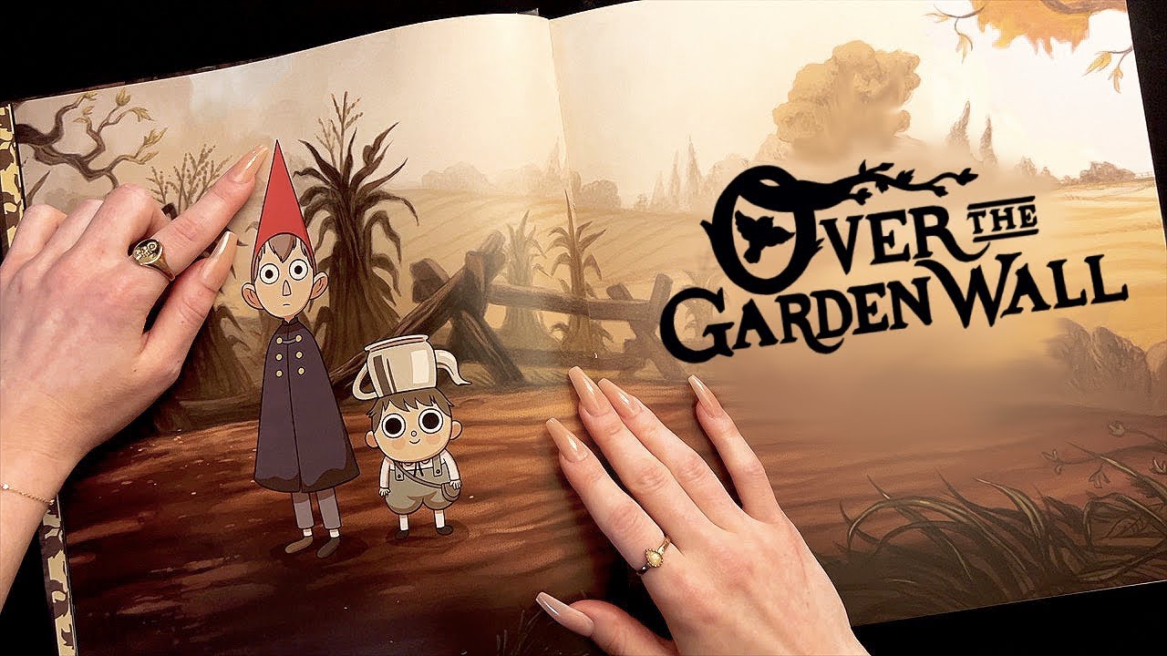 ASMR Over the Garden Wall | Art Book Flip-Through (tracing, tapping, scratching)