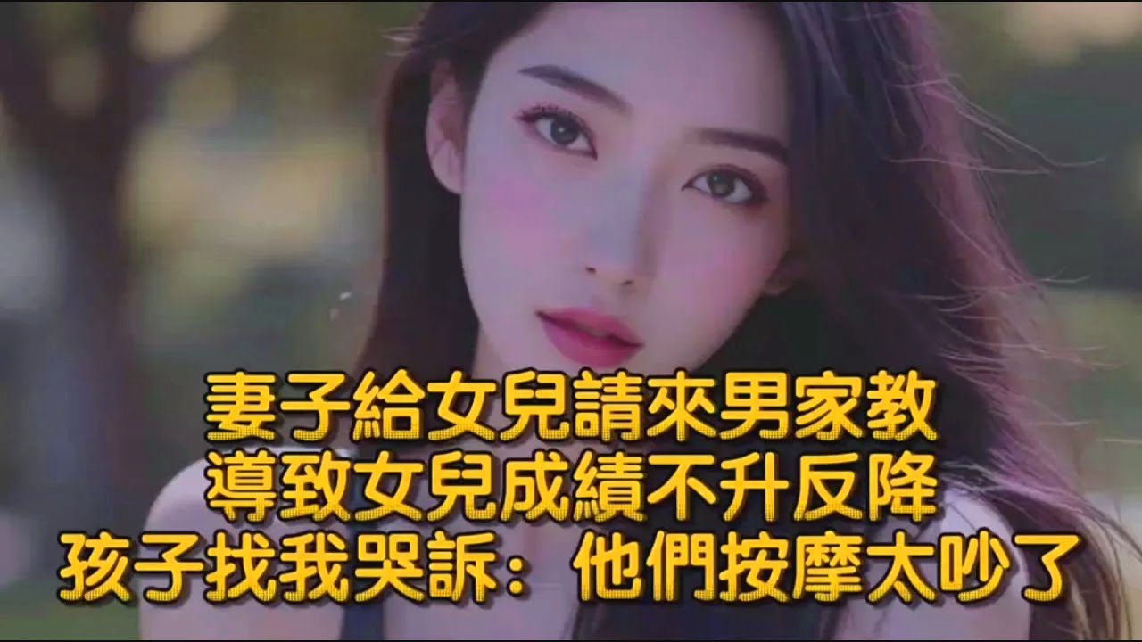 妻子給女兒請來男家教，導致女兒成績不升反降，孩子找我哭訴：他們按摩太吵了