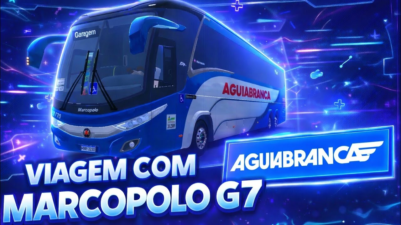 NOVA VIAGEM COM MARCOPOLO G7 COM A SKIN AGUIA BRANCA. World bus driving simulator 🚍🚌🧳