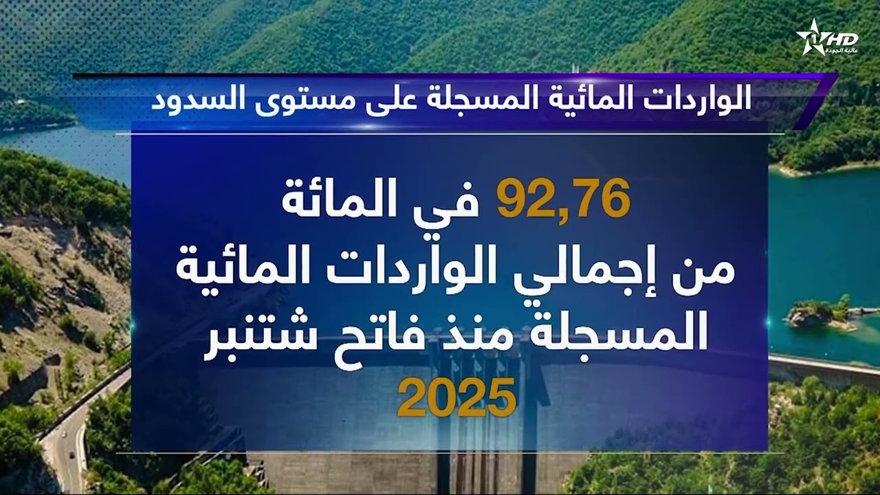 الأحواض المائية عبر المملكة :الأمطار والثلوج ترفع الحجم الإجمالي للواردات المائية بسدود المملكة