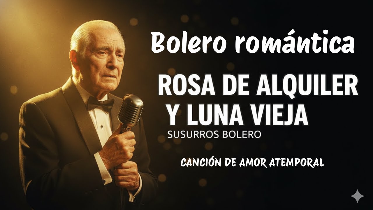 Rosa de Alquiler y Luna Vieja, Bolero Romántico Nuevo, Voz Masculina, Letra Poética