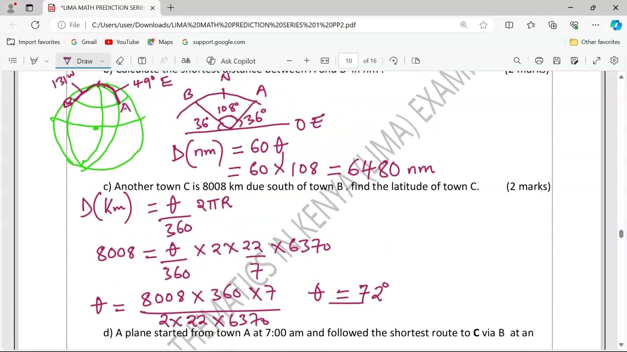 LONGITUDES AND LATITUDES  DISTANCES, SPEED AND TIME DIFFERENCE