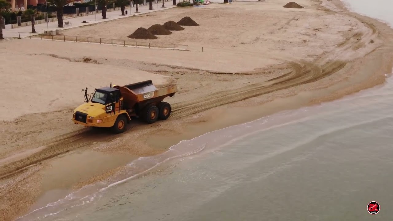 42-Lavori in spiaggia(prima parte)-Cupra Marittima-Estate 2025-Filmato Realizzato da Angelo Torquati