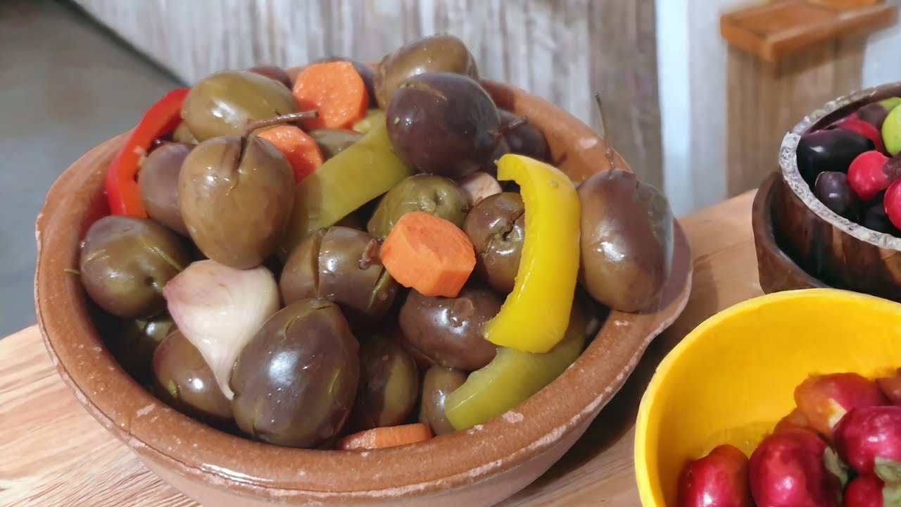 Como Aliñar Aceitunas Partidas o Machacadas.✅👍
