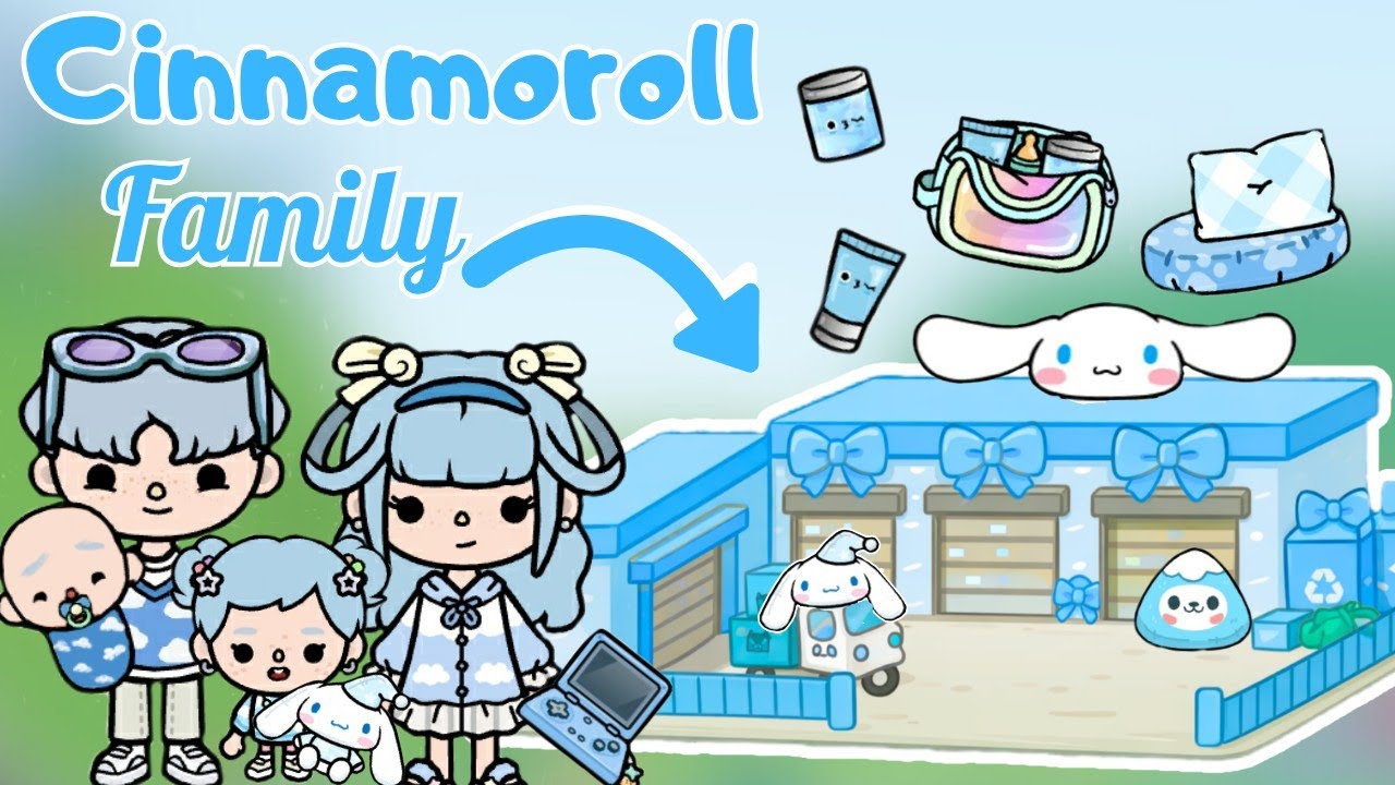 NEW!Cinnamoroll Family Storage House Design in Toca Boca🤍🩵|Toca Life World(House Makeover)