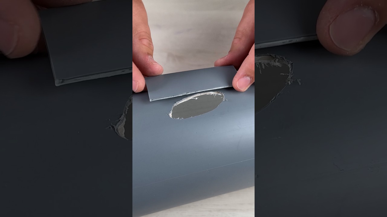 PVC Pipe Hole Fix Technique #easy #pipe #repair #method