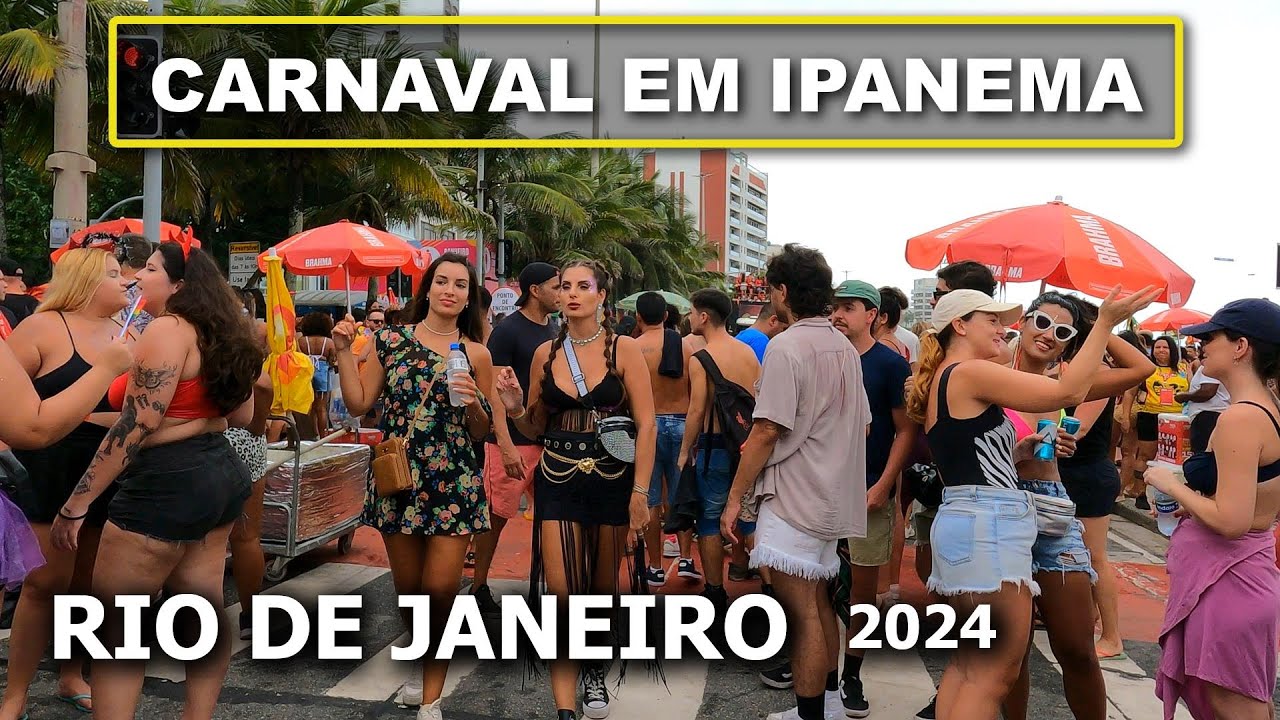 🇧🇷 Carnaval do Rio de Janeiro 2024 - Bloco na Praia de Ipanema