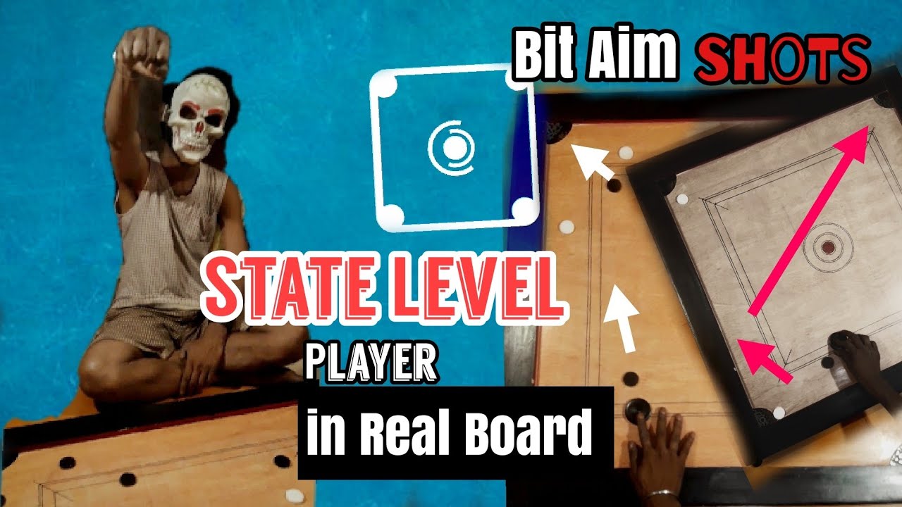 Bit Aim Shots in Real Carrom Pool Board | Indirect shots