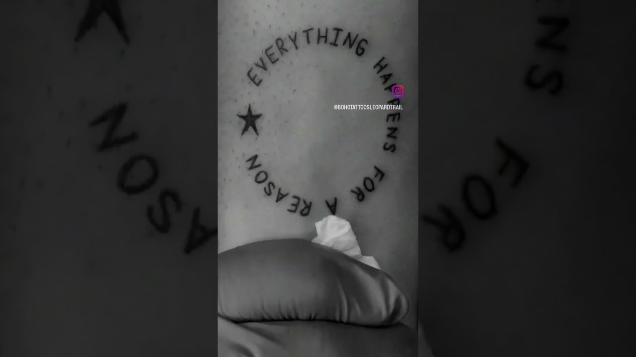 Everything happens for a reason | Let's Get inked | Boho Tattoos 