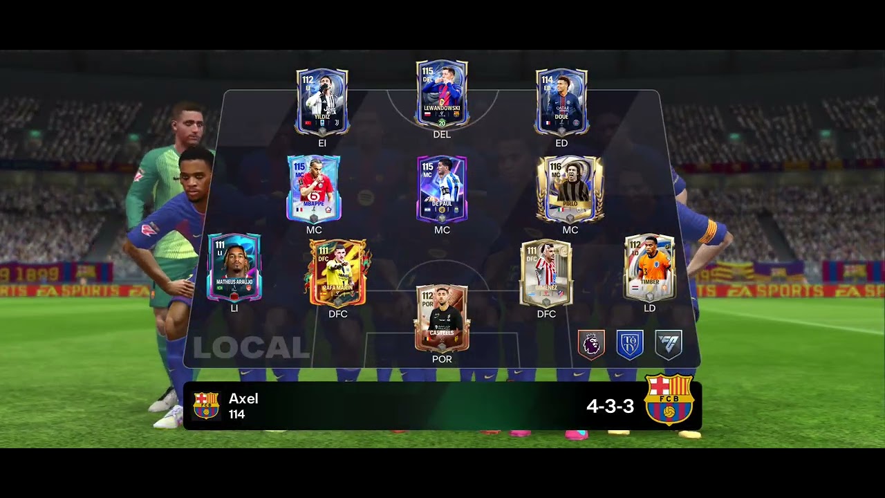 Jugando partidos de fc mobile 
