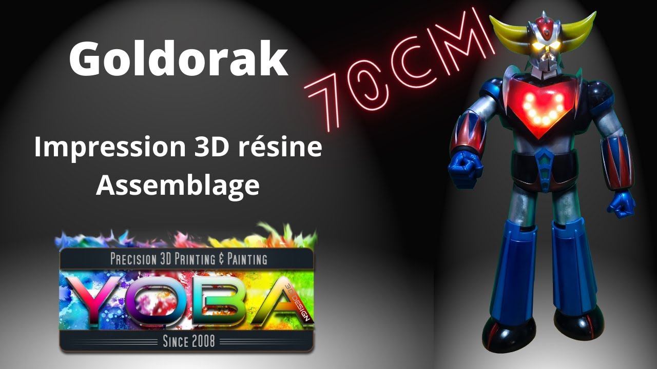 Goldorak 70cm impression 3D résine. Lights inside 😋