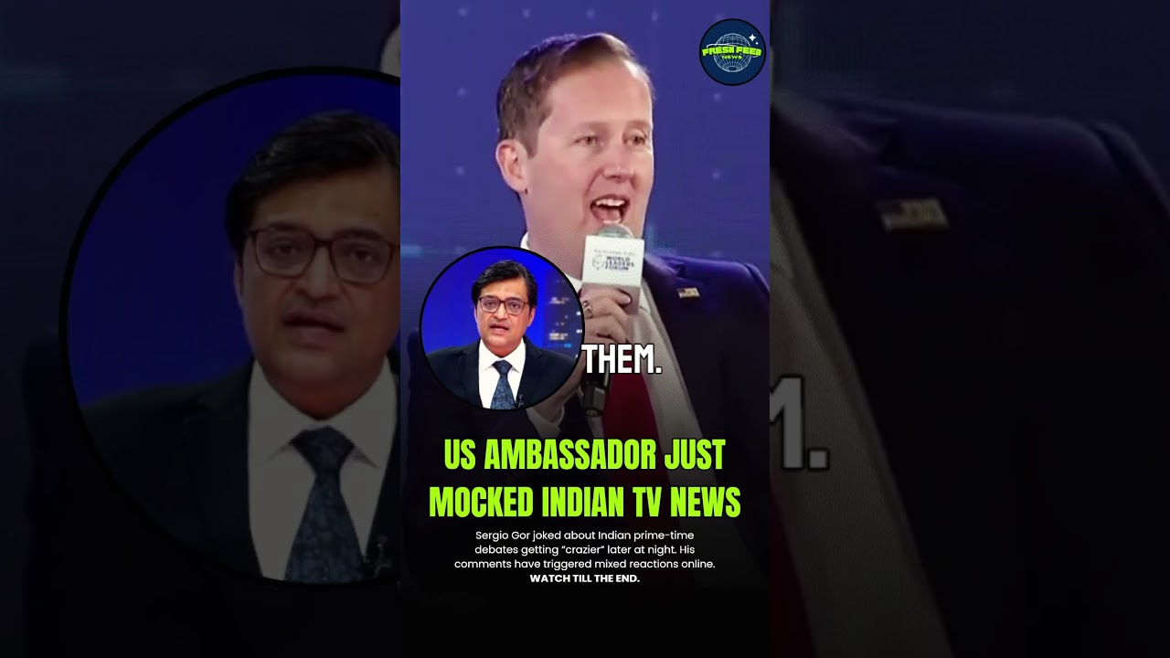 US Ambassador Just Took A Swipe At Indian TV News 👀 #sergiogor #indianmedia #indianews #shorts