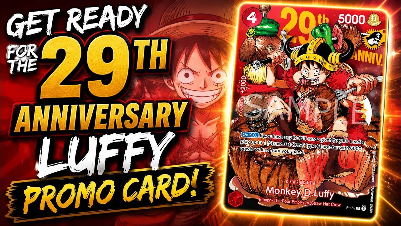 ONE PIECE TCG | Юбилейный дроп к 29-летию: Луффи уже скоро!