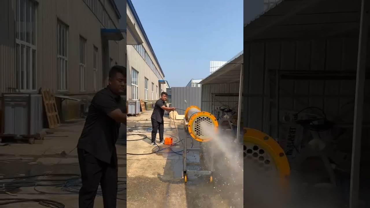 The condenser and heat exchanger pipes are clean, so the pressure is very high.#condenser