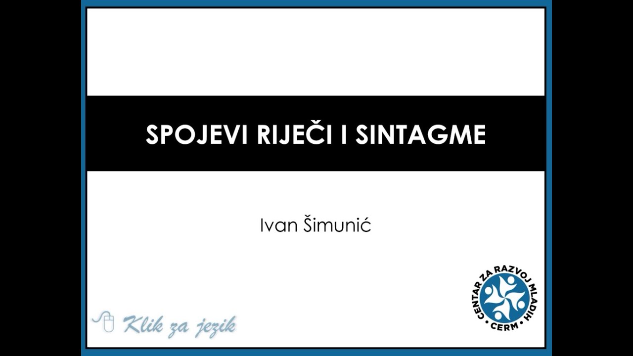 Spojevi riječi i sintagme