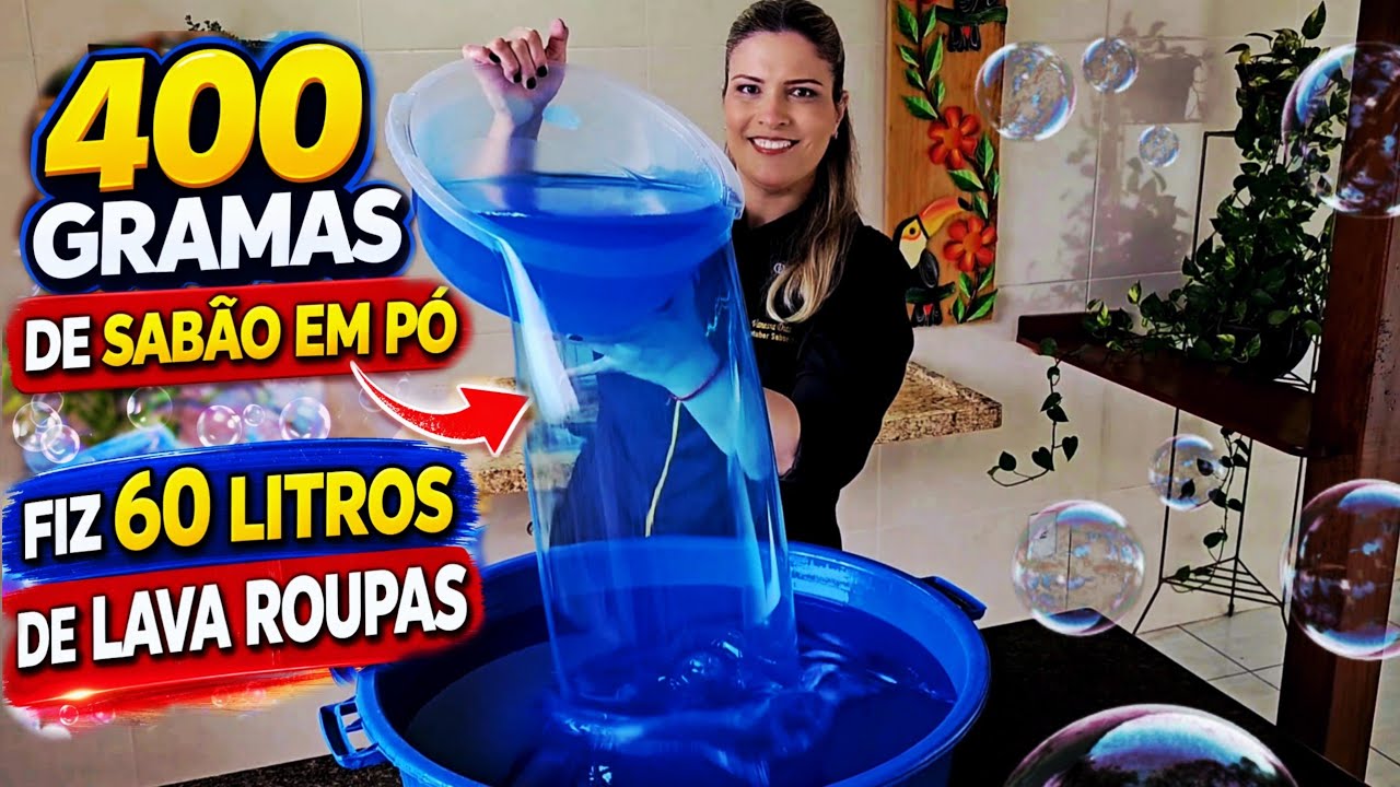 COM 400 GRAMAS DE SABÃO EM PÓ E POUCOS INGREDIENTES FAÇA SEU LAVA ROUPAS DOS SONHOS 🥰🔥