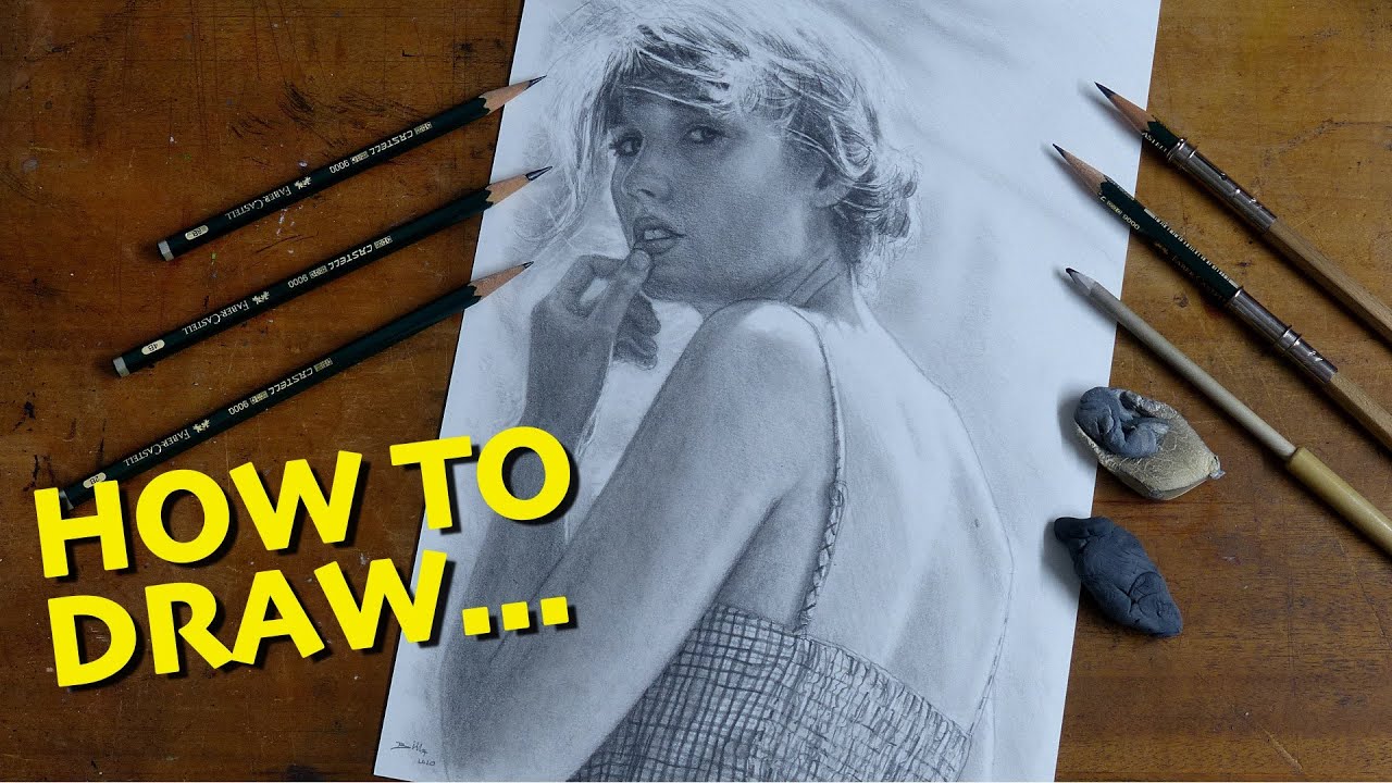 How To Draw Taylor Swift For Beginners (From the Folklore 2020 Album)