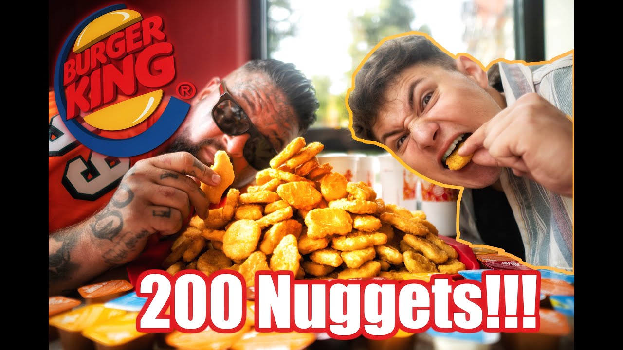 200 NUGGETS + 10 Softeis CHALLENGE!!! 😱 | WETTESSEN 🍦- Burger King - WER WILL BEEF