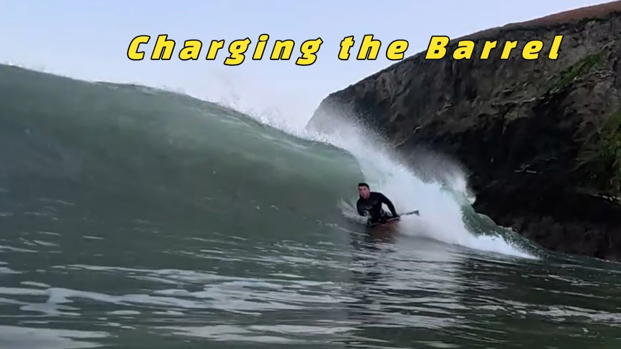 Charging Barrels in the PUMPING SURF Cornwall UK