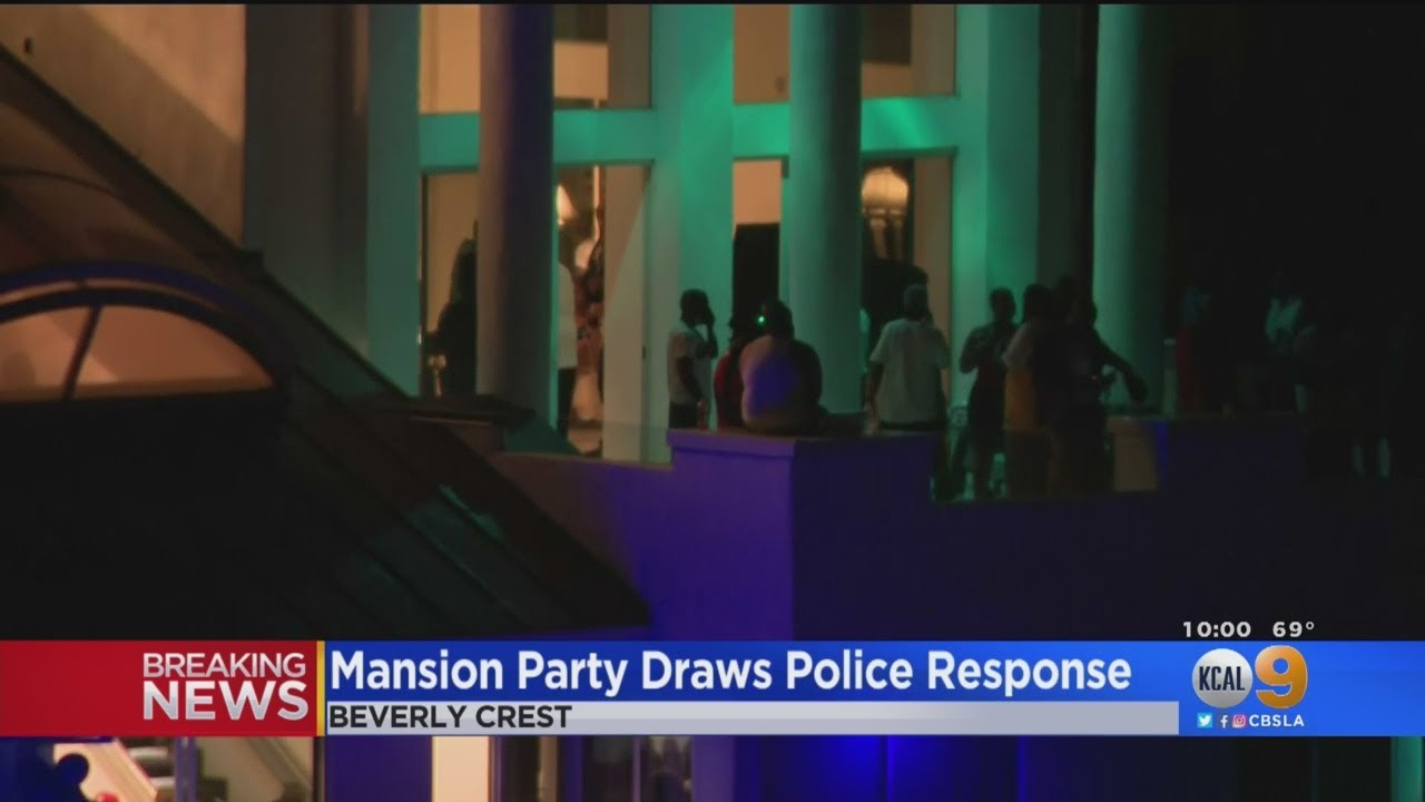 LAPD Responds To Large Party At Beverly Crest Mansion