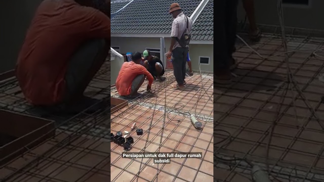 Proses persiapan dak full dapur rumah subsidi type 30/60
