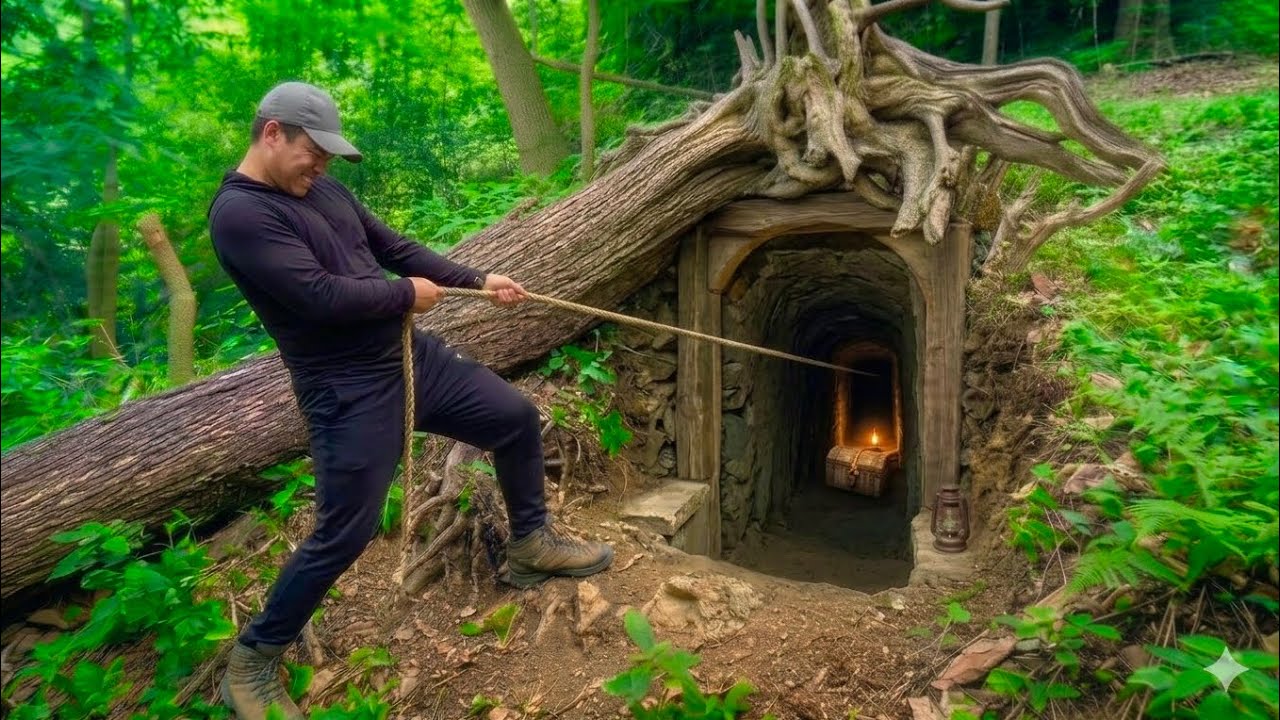 Building a Secret Underground Shelter & Cozy Earth Oven | Solo Bushcraft Survival